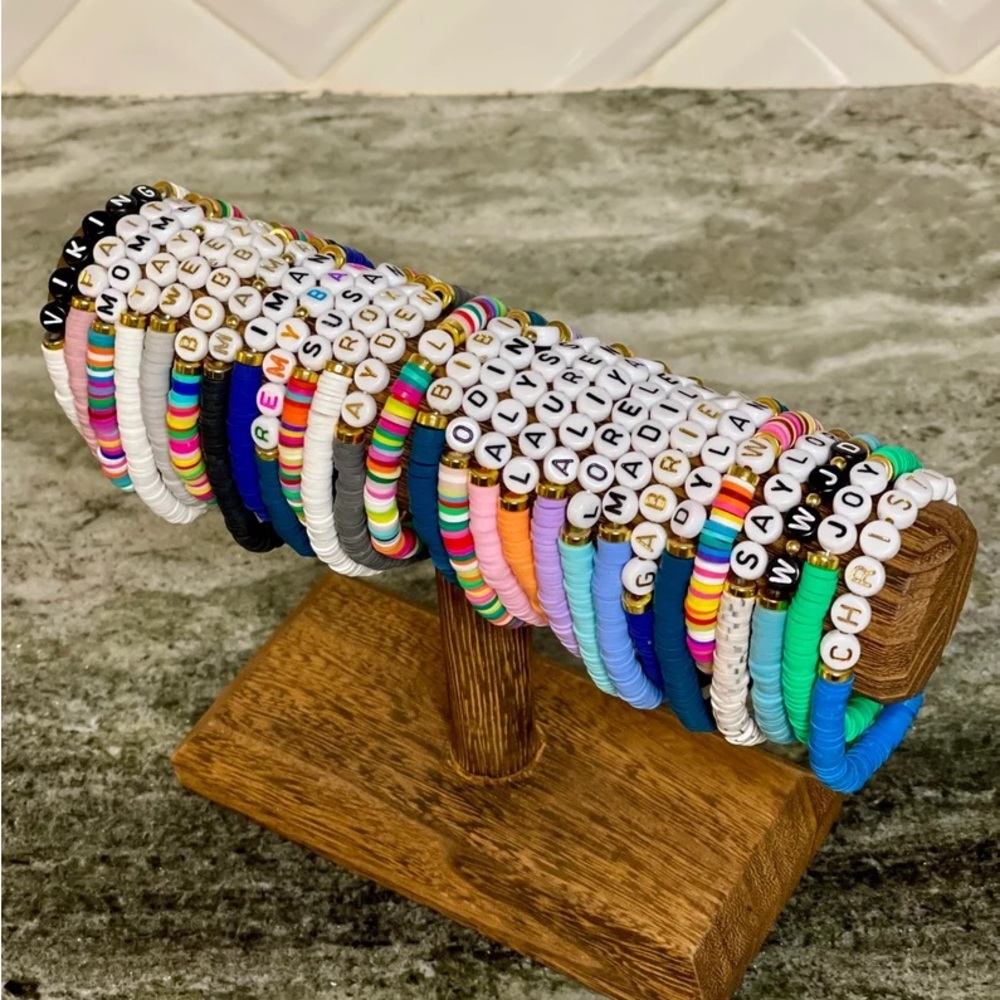 Custom Name Bracelet | Personalized Heishi Bead Bracelet